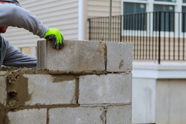 Block Wall Installation